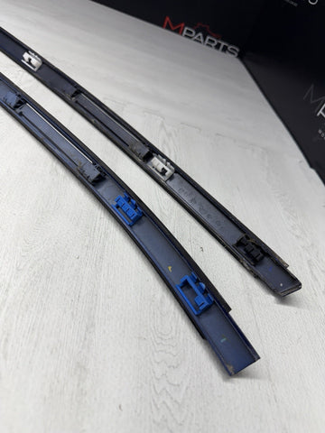 08-13 BMW E92 335 M3 Coupe Roof Rails Mouldings Pair 51138045379 Blue