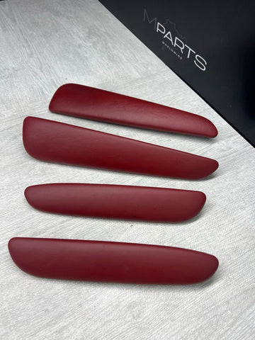 01-06 BMW E46 M3 Coupe Door Upper Arm Rest Armrest Pads Imola Red