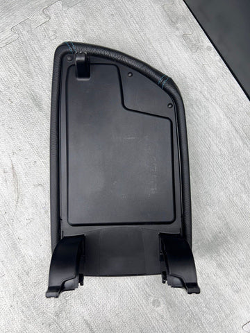16-21 OEM BMW F87 M2 Center Armrest Tray Console Black Leather Blue Stitch