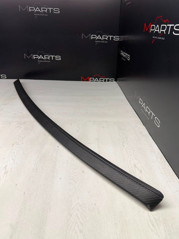 08-13 BMW E92 E93 M3 Front Right Door Carbon Leather Interior Strip Trim OEM