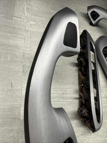 01-06 BMW E46 M3 Coupe Interior Armrests Trim Set Brushed Aluminum