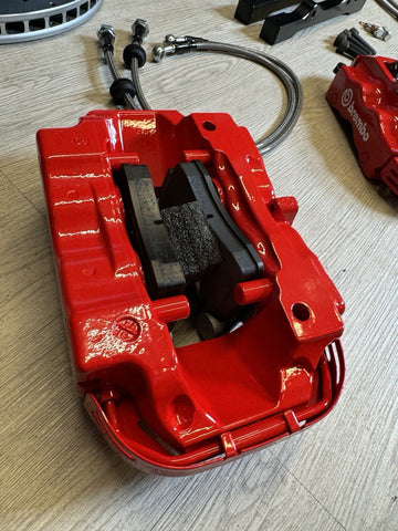 01-06 BMW E46 M3 BREMBO Big Brake Kit Red Calipers Rotors Set NEW Plug Play