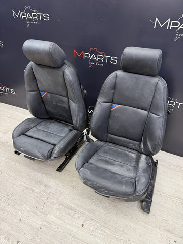 94-99 BMW E36 Coupe 2 Door M3 323 325 328 Front Power Leather Seats Pair Black