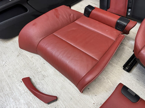 07-13 BMW E93 335 Convertible Original Coral Red Interior Seats Complete