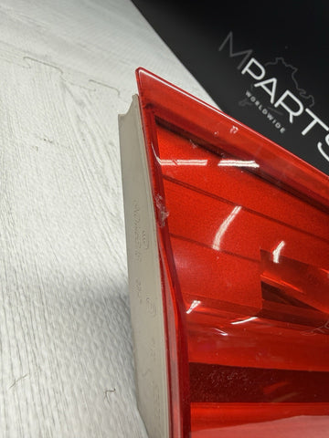 2011–2013 BMW 3 Series E92 Left Inner Trunk Lid Tail Light OEM 7252779 *Chip
