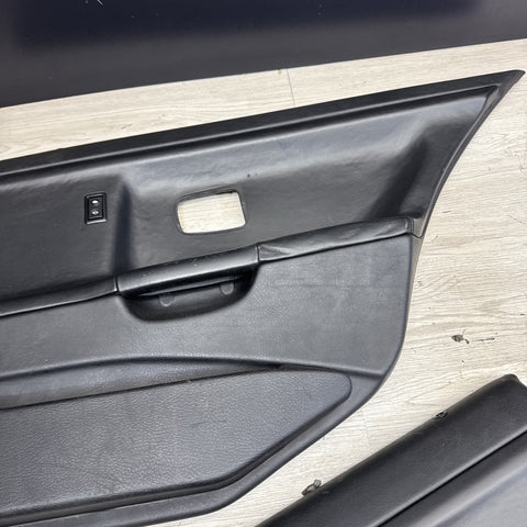 91-98 BMW E36 325 328 M3 SEDAN Rear Left Right Side Door Panels Cards Black OEM