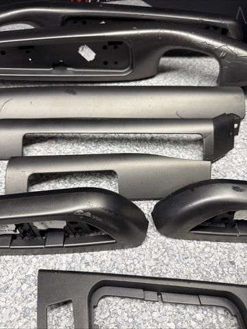 01-06 BMW E46 M3 Convertible Interior Armrests Trim Set Titan Shadow Grey