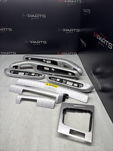 01-06 BMW E46 3 Series M3 Coupe Interior Armrests Trim Set Aluminum *Tab
