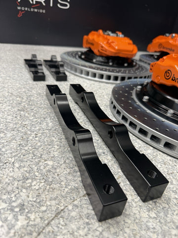 NEW 01-06 BMW E46 M3 BREMBO Big Brake Kit Orange Calipers Rotors Set Plug Play