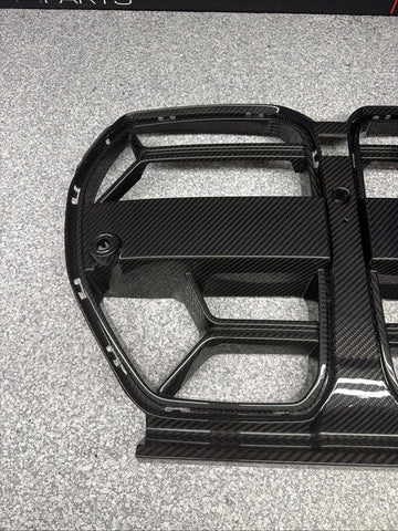 NEW 21-26 BMW G80 G82 G83 M3 M4 REAL CARBON FIBER CSL STYLE NOSE GRILL GRILLE