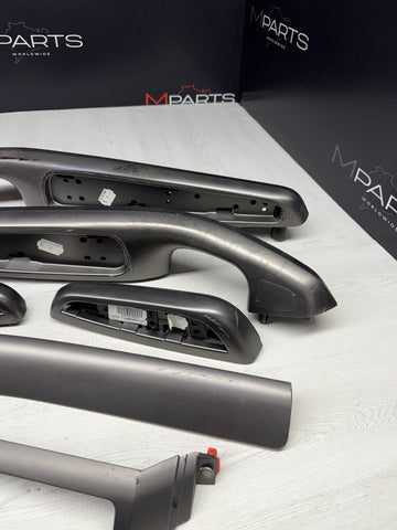 01-06 BMW E46 M3 Convertible Interior Armrests Trim Set Titan Shadow *Notes*