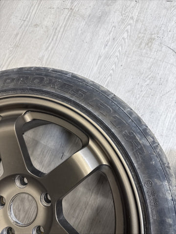 17x9 MATTE BRONZE TE37 STYLE WHEELS FITS HONDA CIVIC EG EK S2000