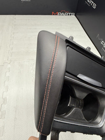 15-20 BMW F80 F82 F83 M3 M4 Front Cup Holder Center Console Trim Red Stitching