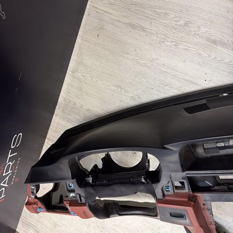 08-13 BMW E90 E92 E93 M3 Extended Fox Red Leather Dashboard *Notes*