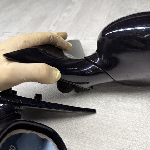 01-06 BMW E46 M3 Side View Door Mirrors Pair Painted Carbon Black *Notes*