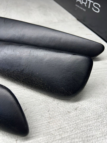 01-06 BMW E46 M3 Convertible Door Arm Rest Armrest Pads Black *4 Broken Tabs