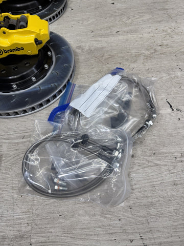 NEW 01-06 BMW E46 M3 BREMBO Big Brake Kit Yellow Calipers Rotors Set Plug Play