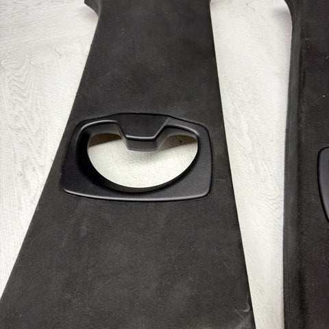 06-10 BMW E60 M5 Left Right Set B-Pillar Trim Panel Cover Alcantara OEM Used
