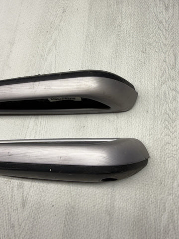 01-06 BMW OEM E46 M3 Convertible Brushed Aluminum/Black Trims Armrests Rear Pair