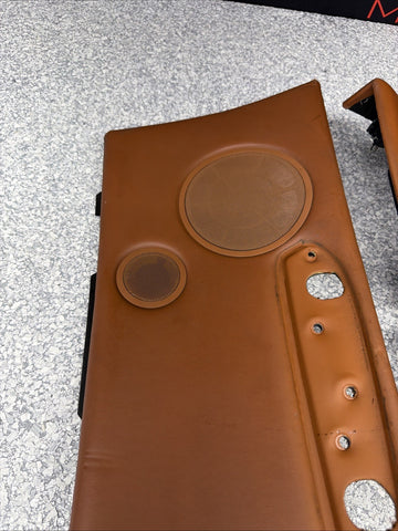 01-06 BMW E46 M3 Convertible Door Upper Arm Rest Armrest Pads Cinnamon
