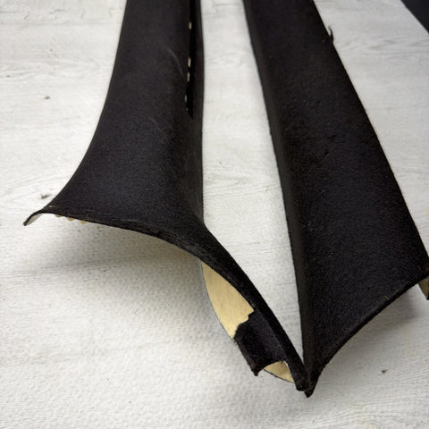 2001-2006 BMW E46 M3 Coupe Front A Pillars Trims Cover Black OEM *Peeling*