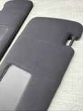 01-06 BMW E46 M3 Coupe Left Right Sun Visors Shade Mirror Black OEM Pair