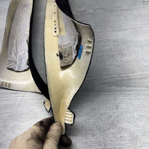 2001-2006 BMW M3 E46 Coupe Front Left Right A Pillar Trim Cover Black OEM *Notes