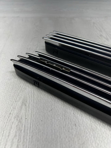 01-06 BMW E46 M3 Fender Vent Grilles Grills Trims Chrome OEM No Emblems