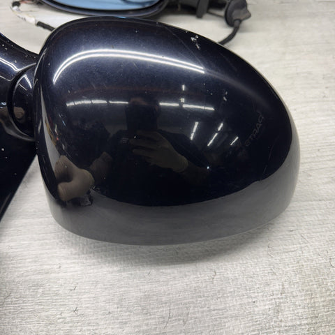 01-06 BMW E46 M3 Side View Door Mirrors Pair Carbon Black  *Notes*