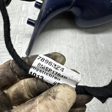 01-06 BMW E46 M3 Side View Door Mirrors Pair Mystic Blue *Notes*