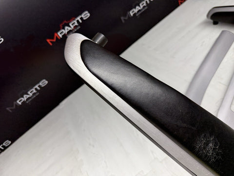 01-06 BMW E46 M3 Convertible Interior Armrests Trim Set Brushed Aluminum *Notes*