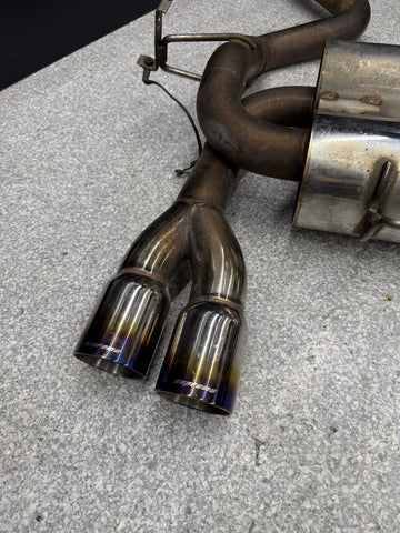 MEGAN EXHAUST AXLE BACK QUAD BLUE TI BURNT TIP 08-13 BMW E92 E93 M3