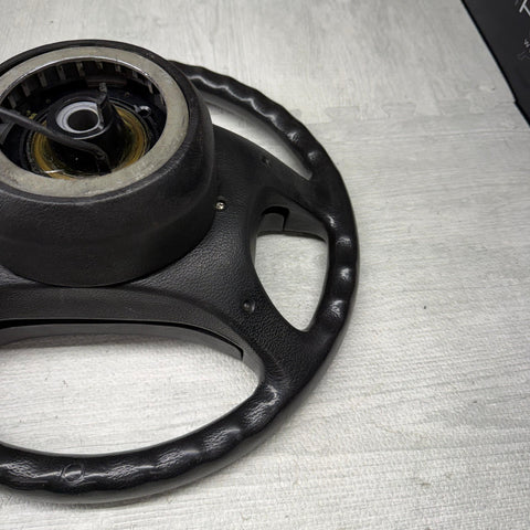 87-93 BMW M3 318i 325i E30 Leather Steering Wheel 4-Spoke 1156363 OEM