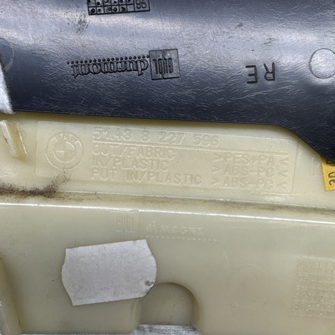 00-03 BMW E39 M5 B-Pillar Column Interior Upper Cover Pair Alcantara Black OEM