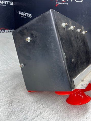 12V 185DB Loud Sound 4 Trumpet Red Train Air Horns Horn Kit E46 M3 Wiring