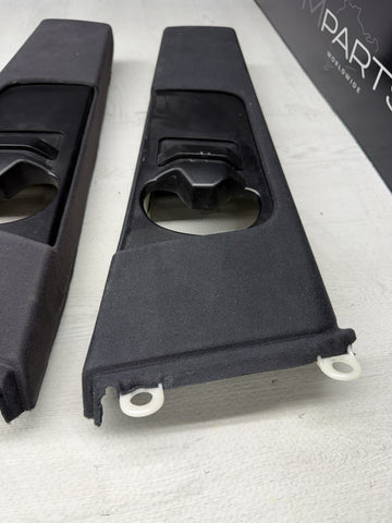 BMW 01-06 E46 Coupe B Pillar Pillars Trims Column Covers Pair Black