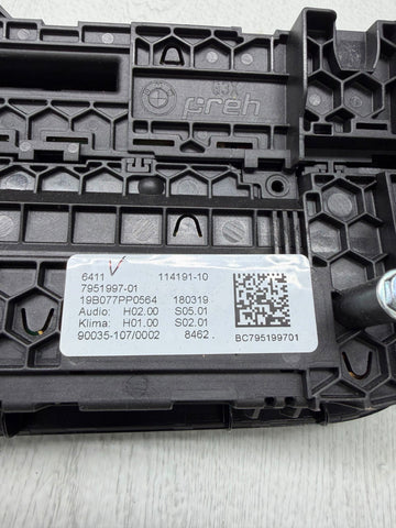 20-21 BMW X3 X4 X3M X4M Radio Climate AC Heater Control Switch Panel OEM 7951997