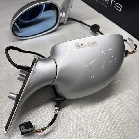 01-06 BMW E46 M3 Side View Door Mirrors Pair Titanium Silver *Notes*