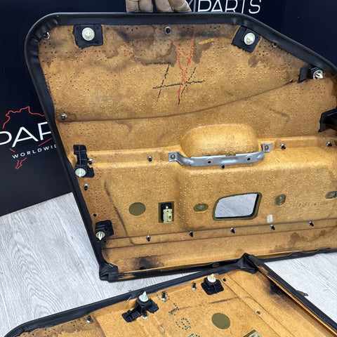 91-98 BMW E36 325 328 M3 SEDAN Rear Left Right Side Door Panels Cards Black OEM