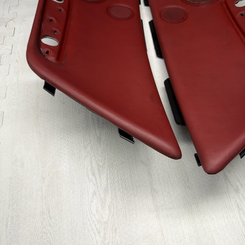 01-06 BMW E46 M3 Convertible Rear Left Right Door Cards Panels Trims Imola Red