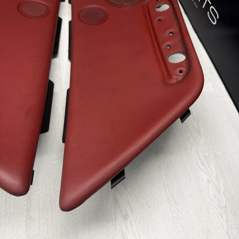 01-06 BMW E46 M3 Convertible Rear Left Right Door Cards Panels Trims Imola Red