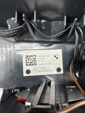 16 17 18 19 BMW 320 F30 Rear Right Rear Tail Light 8736912206 OEM