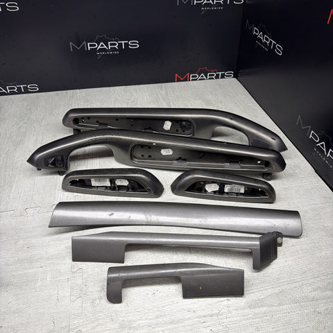 01-06 BMW E46 M3 Convertible Interior Armrests Trim Set Titan Shadow Black