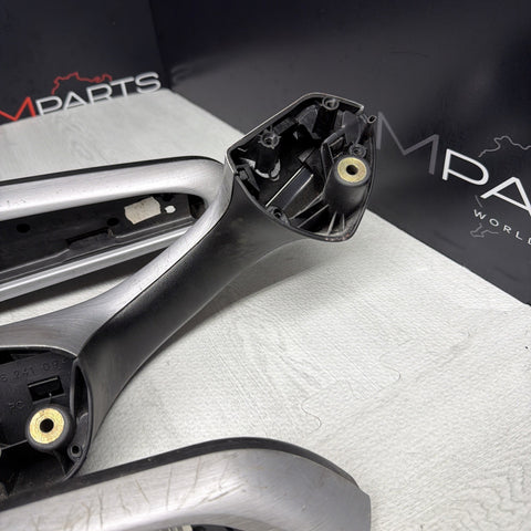 01-06 BMW E46 M3 Convertible Interior Armrests Trim Set Brushed Aluminum *Notes*