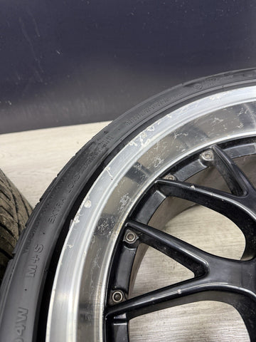 18" Gloss Black PSR Wheels Rims 18x9 ET45 BMW E46 M3 5x120 Square LM style