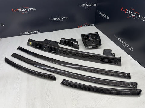 08-13 BMW E92 E93 M3 Interior Trim Set Dash Door Cards Gloss Carbon Fiber