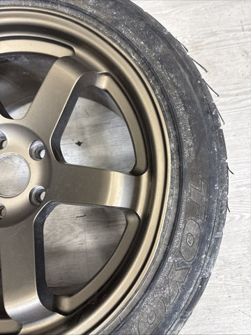 17x9 MATTE BRONZE TE37 STYLE WHEELS FITS HONDA CIVIC EG EK S2000