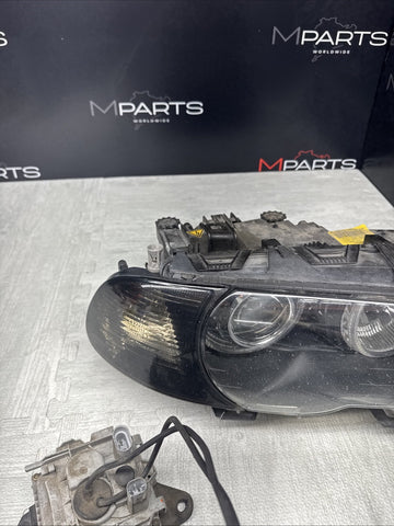 02-06 BMW E46 M3 ORIGINAL Bi Xenon Headlights Stock *Repaired Tab*