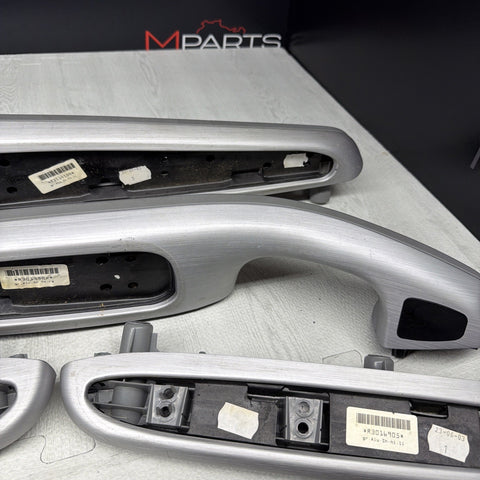 01-06 BMW E46 M3 Coupe Interior Armrests Trim Set Brushed Aluminum *Tab*