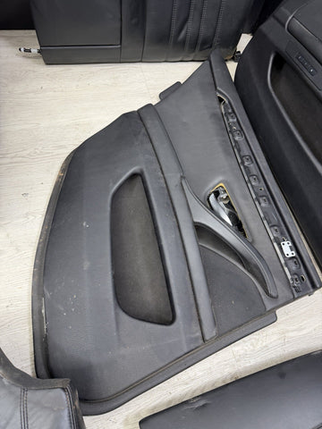 BMW F10 M5 11-16 FRONT HEATED ACTIVE SEATS BLACK MERINO DOOR PANELS BENCH 71k